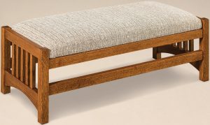 Cubic Slat Hardwood Footstool