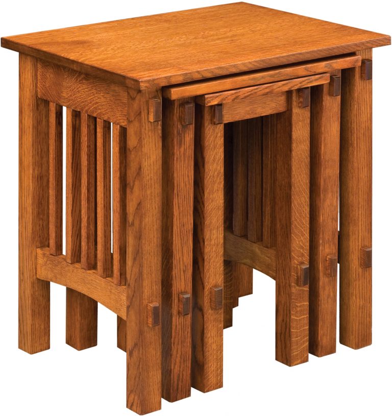 Amish Deluxe Mission Nesting Table Set