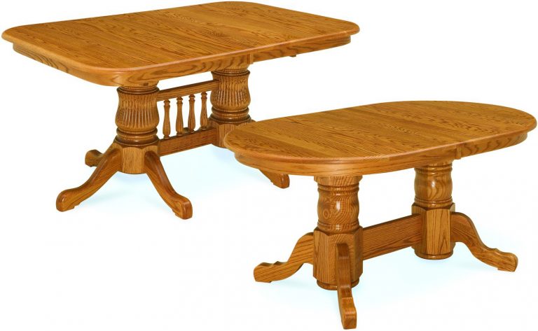 Amish Double Pedestal Oval Tables