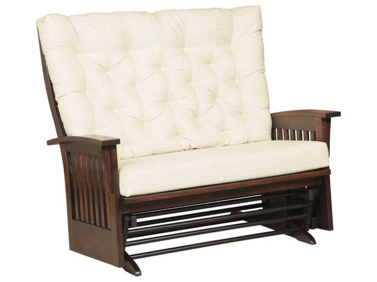 Amish Finley Slat Deluxe Glider Loveseat