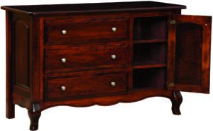 French Country Three Drawer Changer Dresser