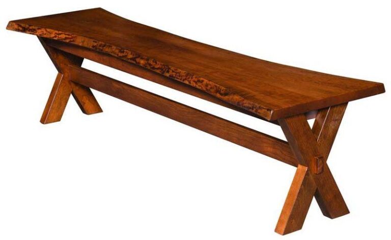 Amish Frontier Live Edge Dining Bench