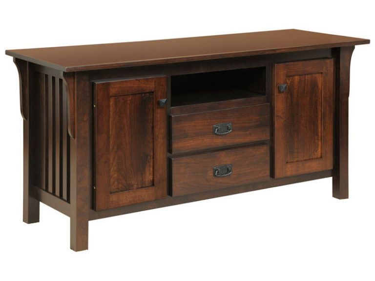 Amish Graham Deluxe TV Stand with 2 Drawers