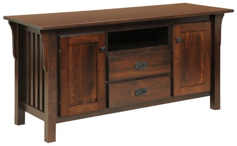 Amish Graham Deluxe TV Stand with 2 Drawers