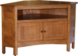 Granny Mission Hardwood Corner TV Cabinet