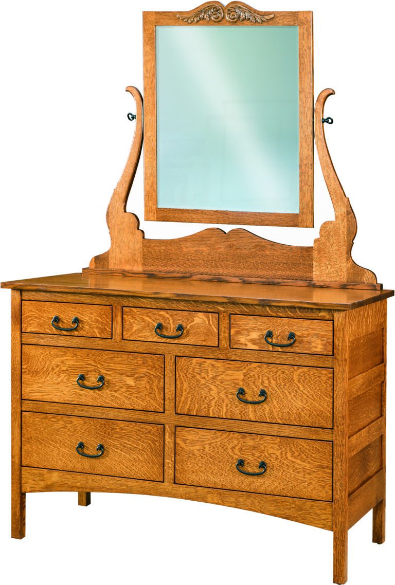 Amish Granny Mission Dresser with Mirror