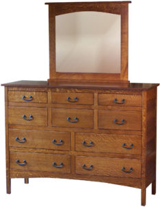 Granny Mission Mule Dresser With Square Mirror