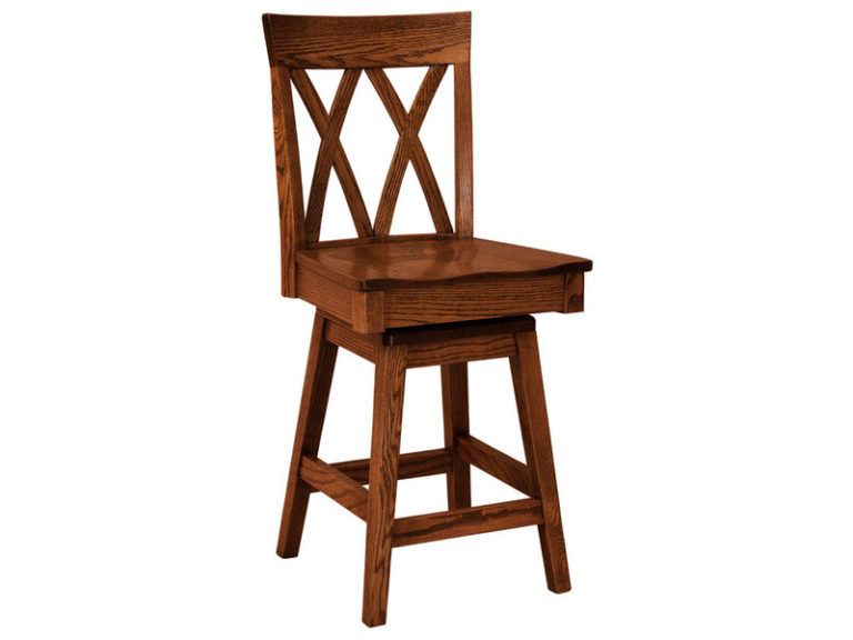 Amish Herrington Hardwood Swivel Bar Stool