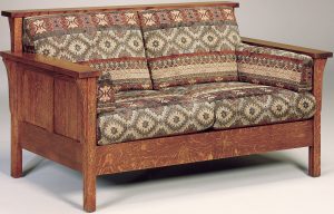 Highback Panel Hardwood Loveseat