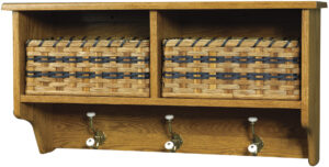 Holland Style Wall Shelf with Two Baskets