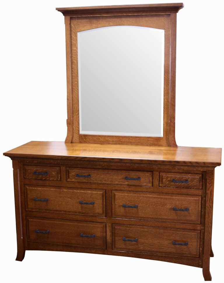 Amish Homestead Seven Drawer Dresser with Mirror