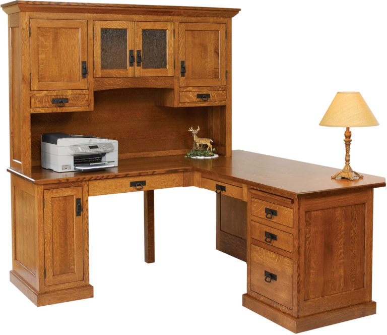 Amish Homestead Corner Desk and Hutch