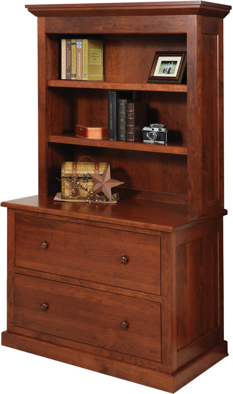 Amish Homestead Lateral File Cabinet with Hutch