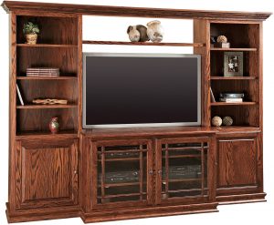 Jason Heritage TV Console with Bookcases