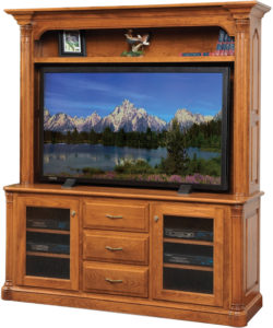 Jefferson Plasma TV Stand with Hutch