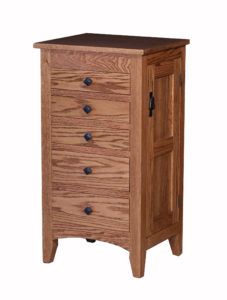 Flush Mission Style Oak Jewelry Armoire