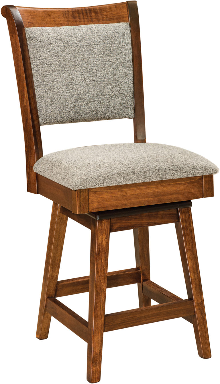 Amish Kimberly Hardwood Swivel Bar Stool