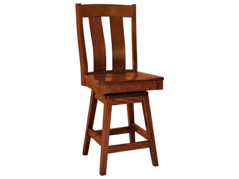 Amish Laurie Hardwood Swivel Bar Stool