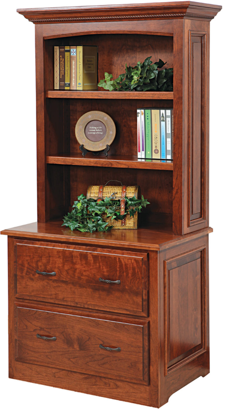 Amish Liberty Lateral File Cabinet with Hutch