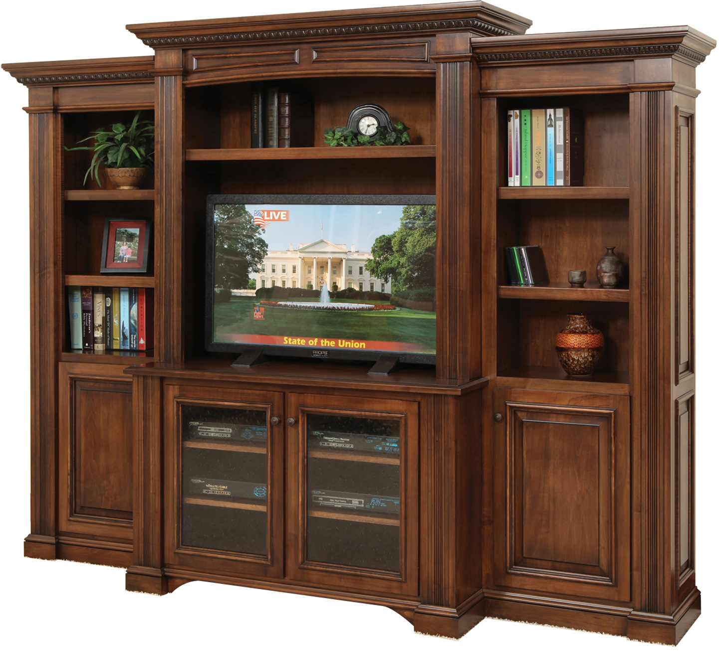 Lincoln Media Center | Custom Amish Lincoln Entertainment Center