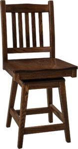 Logan Hardwood Swivel Bar Stool