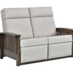 Barwick Style Slat Double Recliner Loveseat