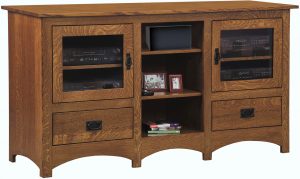 Mission TV Stand with Open Space