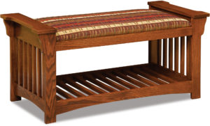 Mission Slat Wood Bench