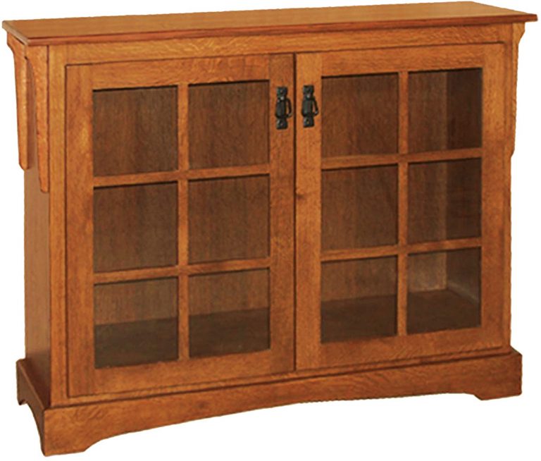 Amish Mission Bookcase with Two Doors