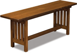 Mission Hardwood Trestle Bench