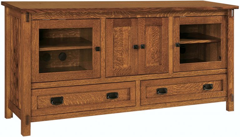 Amish Rio Mission Four Door TV Cabinet