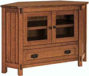 Rio Mission Small Corner TV Stand