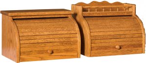 Rolltop Wood Bread Box