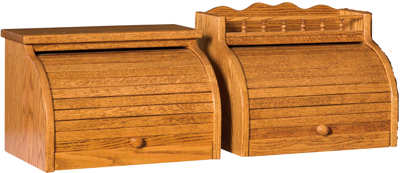 Rolltop Wood Bread Box | Rolltop Solid Wood Bread Box