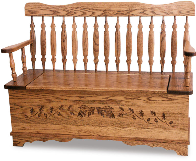 Amish Royal Arrow Acorn Bench