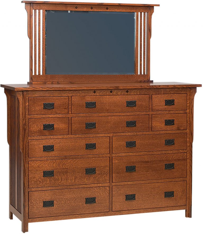 Amish Royal Mission Twelve Drawer Dresser