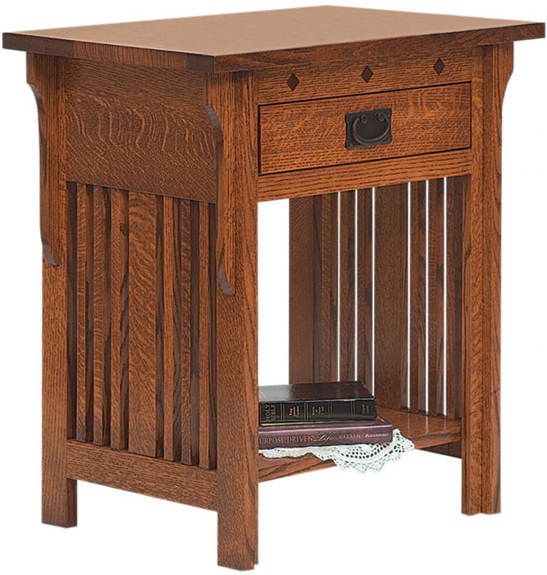 Amish Royal Mission Open Slat Nightstand