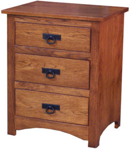 Shaker Three Drawer Nightstand