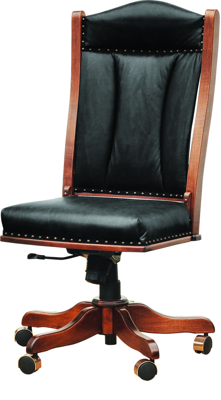 Custom Side Desk Chair - Leather