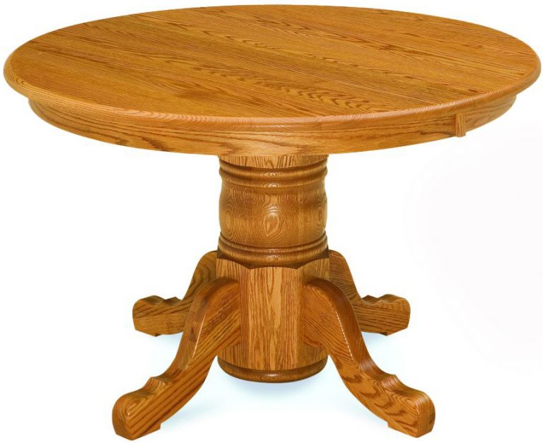 Amish Round Single Pedestal Table