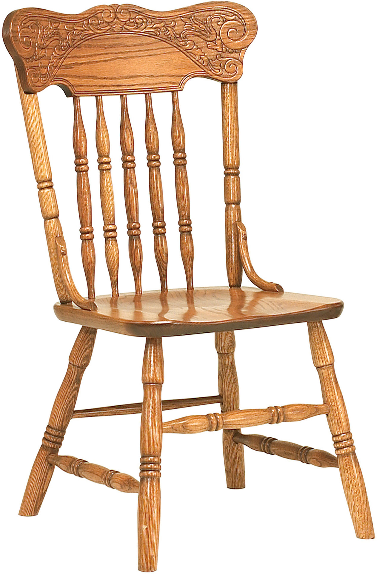 Amish oak sales dining chairs