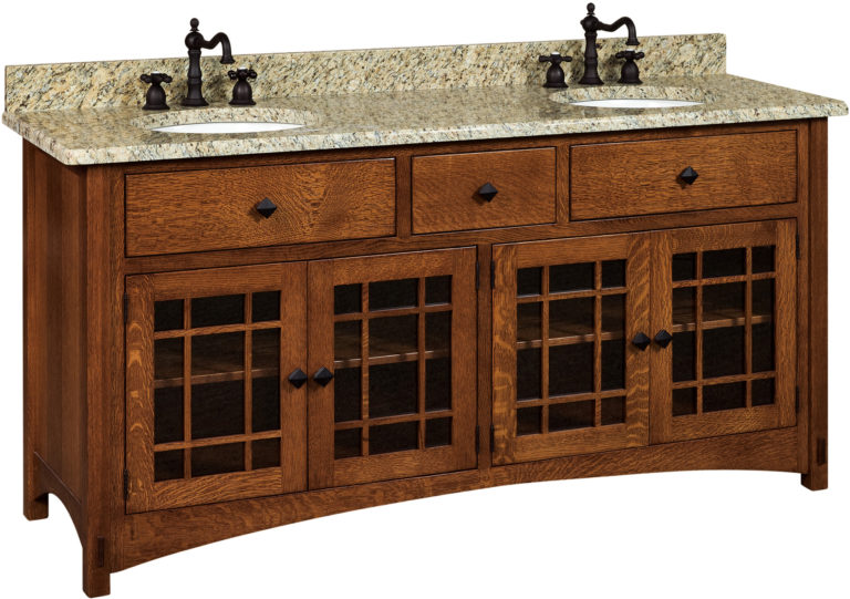 Amish Springhill Double Basin Free Standing Sink Cabinet