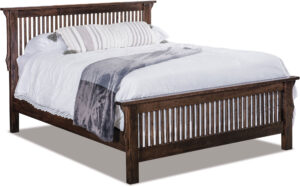 Stick Mission Style Footboard Bed
