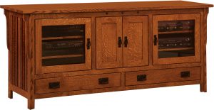 Straight Royal Mission Four Door TV Stand