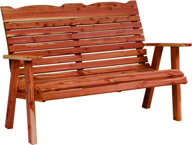 Cedar Straightback Loveseat Bench