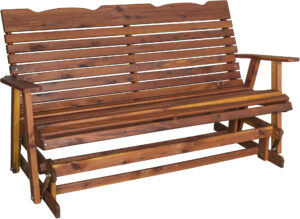 Cedar Straight Back Loveseat Glider