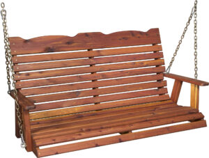 Cedar Straight Back Porch Swing