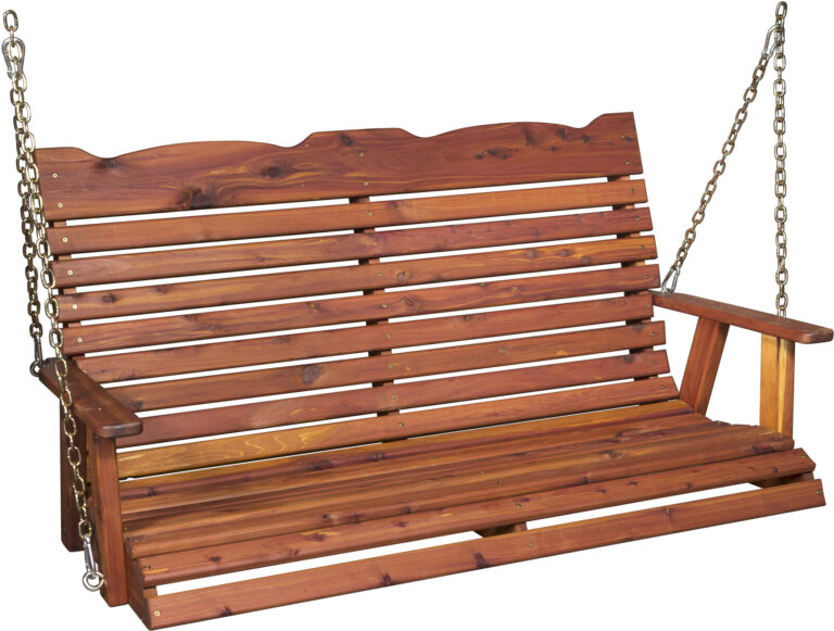 Cedar Straightback Porch Swing