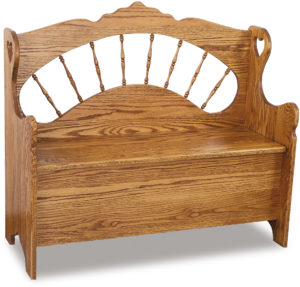 Sunrise Spindle Wood Bench