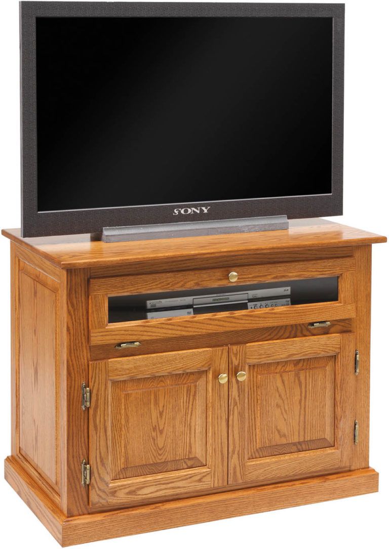 Amish Traditional T.V. Stand-RP with Doors and Drawers